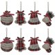 thumbnail image 1 of Rustic Christmas Tree Ornaments Stocking Decorations Burlap Country Christmas Stocking Ball Tree Bell With Trendy Red And Green Plaid Tartan For Holid, 1 of 4