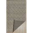 thumbnail image 4 of EORC FW14BK5X8 5 x 8 ft. Durrie Killim Contemporary Hand Woven Wool Area Rug, Black, 4 of 6