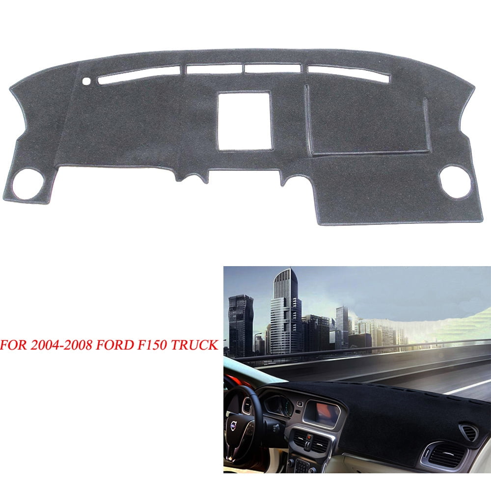 Hex Autoparts Dash Cover Mat Dashboard Pad Gray for Ford F150 2004 2005 2006 2007 2008