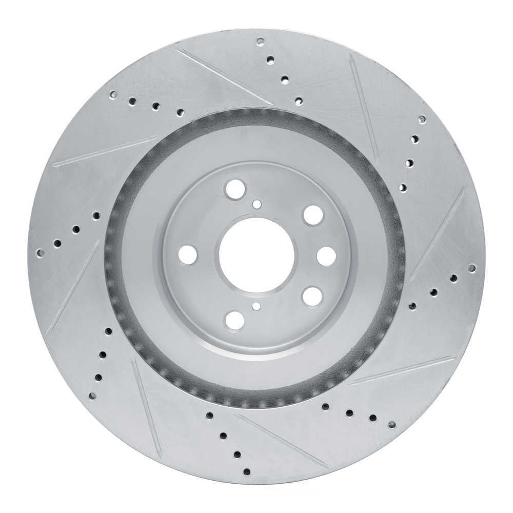 Dynamic Friction Company 631-75058D DFC Brake Rotor - Drilled And Slotted - Silver