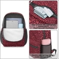 thumbnail image 2 of 17 Inch Lightweight Backpack,PVC Waterproof Oxford Fabric, Ergonomically Designed, with Large Capacity, Leopard Animal Pattern, 2 of 5