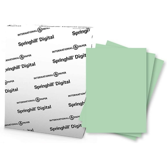 Springhill 11” x 17” Green Colored Cardstock Paper, 110lb, 199gsm, 250 Sheets (1 Ream) – Premium Heavy Cardstock, Printer Paper with Smooth Finish for Cards, Flyers, Scrapbooking & More – 025320R
