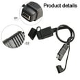 thumbnail image 4 of Ana 1Pc Waterproof Motorcycle SAE To USB Phone GPS MP4 Charger Cable Adapter Black Motorbike Inline Fuse Power Supply Accessories, 4 of 10