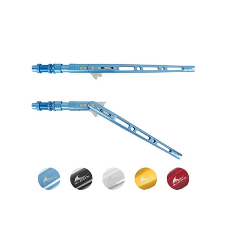 BLUEWING Adjustable Bent Rod Butt Heavy Duty Aluminum Alloy Rod Butt with Adjustable Angles at 0° 30° and 60° for Offshore Fishing Up to 800lb Test #6 Long Blue V2