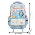 thumbnail image 5 of FUZHIQ Cute Cartoon School Bag for Ages 3-9 Grade Plush Star Decor Detachable Mini Pouch Casual Student Daily Backpack, Black, 5 of 5