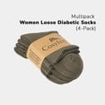 thumbnail image 2 of Cosyfeel® Women Loose Diabetic Socks | 4-Pair Neuropathy Ankle Socks for Ladies | Super Soft Eco-Friendly Thin Bamboo Material | Durable with Seamless Toe and Non-Binding Top | 4 Seasons, 2 of 7