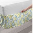 thumbnail image 2 of Meadow Bed Skirt, Spring Nature Leaves Herbs Flower Branches Flourish in Rural Field, Elastic Bedskirt Dust Ruffle Wrap Around for Bedding Decor, 4 Sizes, Pale Seafoam Yellow Green, by Ambesonne, 2 of 2