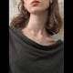 thumbnail image 4 of Blusas de Verano Informales Elegantes con Cuello Drapeado para Mujer, Sin Mangas, Fruncidas, Elegantes Gris S, 4 of 10