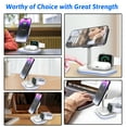 thumbnail image 4 of Super Joy 3-in-1 Magnetic Wireless Charger, Wireless Charging Station Stand with 18W Adapter for iPhone iWatch AirPods White, 4 of 8