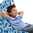thumbnail image 1 of Puzzle Pattern Lounger Chair Bag, Monochrome Abstract Geometric Art with Separate Pieces, High Capacity Storage with Handle Container, Lounger Size, Blue Night Blue Pale Blue, by Ambesonne, 1 of 1