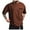 33#Brown, variant on JXMVOJ Summer Men's Short Sleeve Round Neck T-Shirt Color Blocked Contrast Lines Soft Breathable Polyester Rayon Spandex Blend Casual Daily Beach Gathering Outdoor Activities