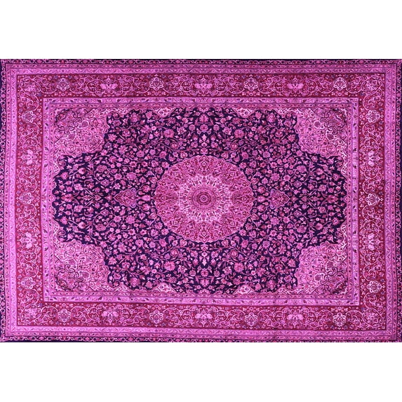 Ahgly Company Indoor Rectangle Medallion Pink Traditional Area Rugs, 2' x 4'
