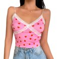 thumbnail image 5 of Seyurigaoka Women´s Strawberry Print Camisole / Sling Dress Fashion Sexy Stitching Slim Fit Crop Top/Midi Dress, 5 of 7