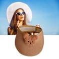 thumbnail image 2 of Sombrero de bebé de oso de dibujos animados,Sombrero de bebé de oso de dibujos animados Gorra de visera para niños Sombrero de sol para niños Estética elegante, 2 of 8