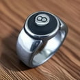 thumbnail image 6 of Lucky 8 Ball Pool Ball Ring, Men's Stainless Steel Billiard 8 Ball Ring, Number Black 8 Eight Pool Billiard Ring, Retro Billiards Men's Ring, Cute Gifts for Boyfriend Pool Player, 6 of 7