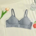 thumbnail image 2 of Teenage Girls Sports Bra with Adjustable and Removable Shoulder Strap Training Bra Pack Grey, 2 of 4