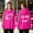 Hot Pink, variant on LIZUOJUN Football Sweatshirt for Women Oversized Hooded Pullover with Pockets Soft Cotton Blend Casual Game Day Outfits for Women Fall Winter L