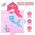thumbnail image 4 of Soft Microfiber Swim Cover-ups for 2 to 7 Years Old Kids Hooded Bath Beach Poncho Towels, 4 of 7