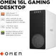 thumbnail image 2 of OMEN OMEN 16L TG03-0000a TG03-0030 Gaming Desktop Computer - AMD Ryzen 7 8700G - 32 GB - 1 TB SSD - Tower - Snow White Metal - AMD B650 Chip - Windows 11 Home - NVIDIA GeForce RTX 5060 Ti 16 GB GDD..., 2 of 10