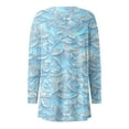thumbnail image 4 of Aloohaidyvio Cardigans for Women Loose Casual Long Sleeved Open Front Breathable Cardigans with Pockets Sky Blue 2XL, 4 of 5