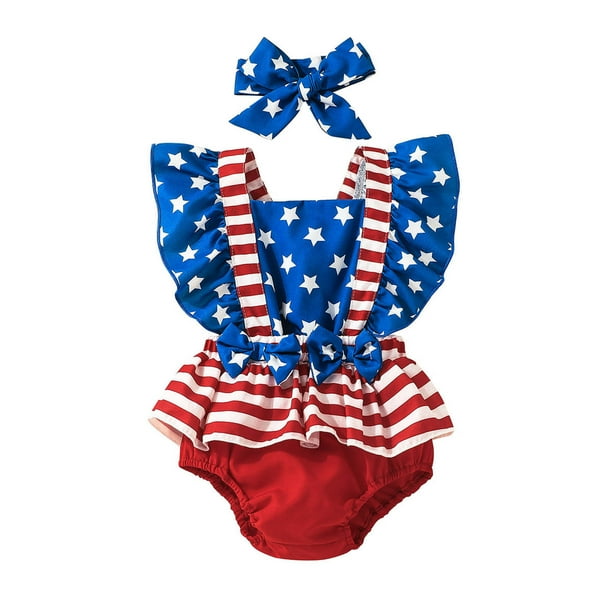 Jovati Toddler Girl American Flag Swimsuit 4th Of July Swimwear One 