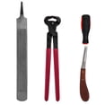thumbnail image 1 of 4PCS Horse Farrier Hoof Nipper Trim Shoeing File Rasp Handle Hoof Cutter Tool Horse Care Accessory, 1 of 7