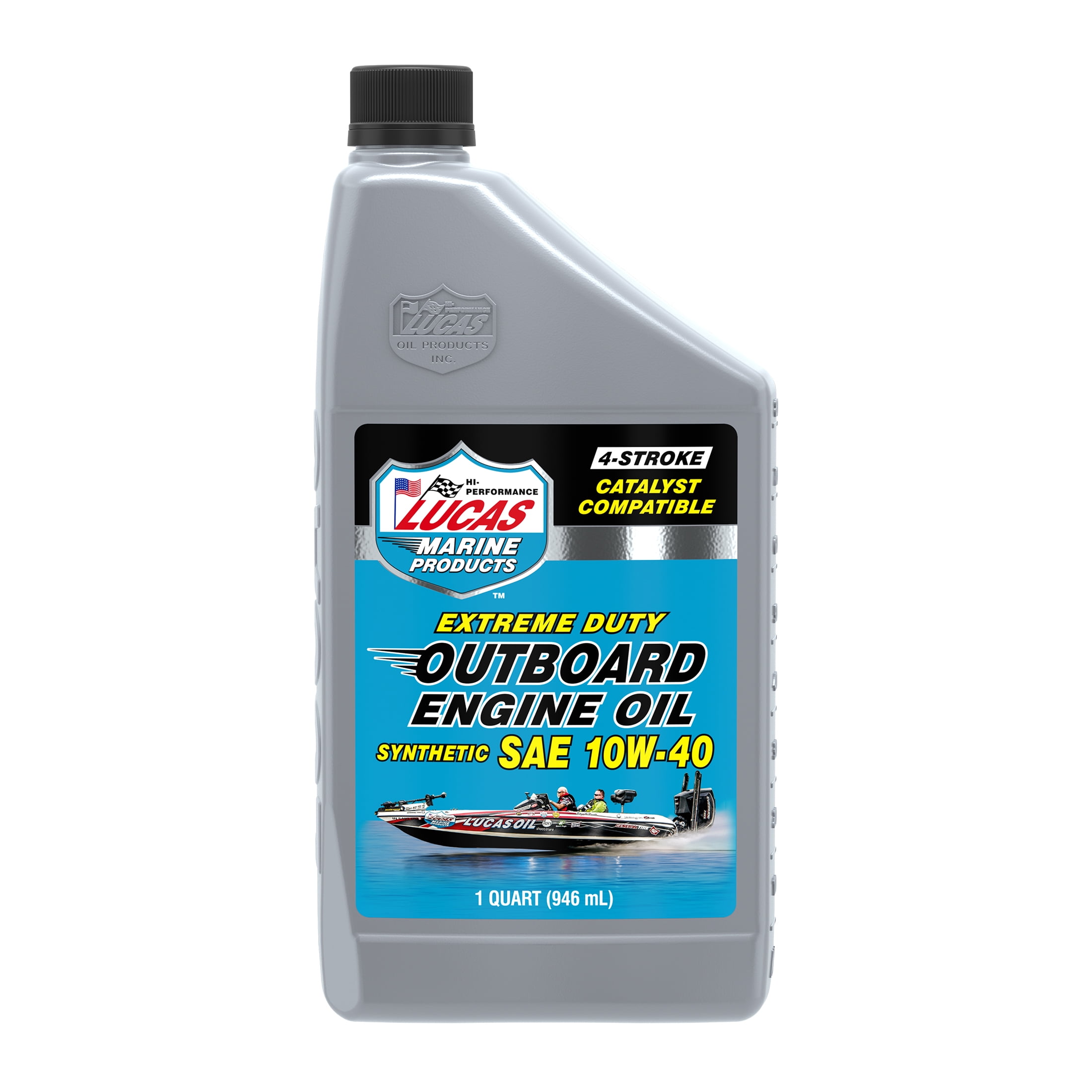 Lucas Oil 10662 Outboard Engine Oil Synthetic SAE 10W-40, 1 QT