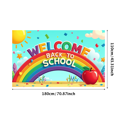 thumbnail image 3 of Colorful Welcome Back to School Banner, with Sun Apple Pencils and Rainbows, Backdrop for School Opening Party Classroom Decorations School Events Photography Props, 3 of 4