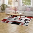 thumbnail image 3 of Abstract Geometric Color Carpet Style Living Room Bedroom Soft Comfy Rug Modern 3d Entry Door Mats Household 63"x 79", 3 of 6