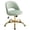Light Green, variant on Ktaxon Vanity Makeup Chair, Flannel Height Adjustable 360 Swivel Armless Rolling Chair with Wheels for Bedroom Dressing Room, Pink