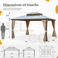thumbnail image 4 of Hommow 12’ x 14’ Hardtop Gazebo, UV-Resistant Canopy with Durable Aluminum Frame, 4 of 8