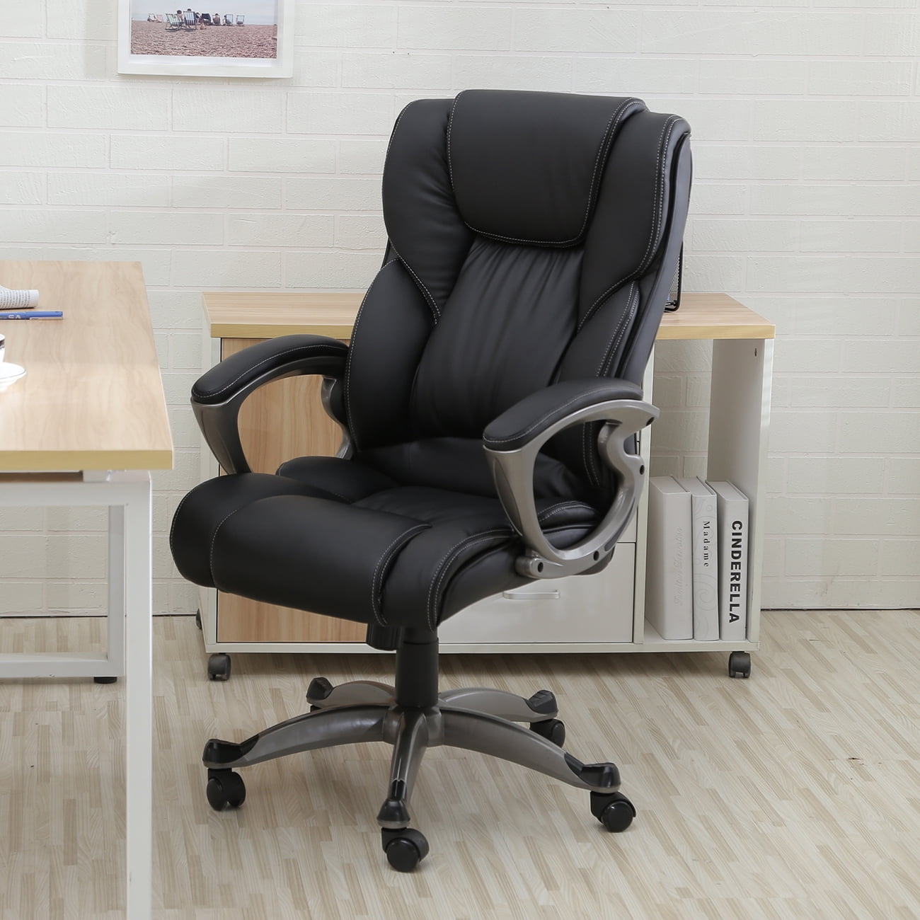 Belleze Executive Office Ergonomic, High Back Leather Executive Office Chair