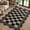 Black Checkered, variant on 3x5 Outdoor Rug, Washable Rugs for Entryway Front Door Mat, Farmhouse Neutral Non Slip Indoor Carpet for Patio Living Room Backyard