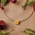 thumbnail image 2 of JeenMata Hermoso Collar con Colgante Solitario con Piedra Natal de Noviembre de Corte Redondo de 1 Quilate, Citrino, Chapado en Oro Amarillo de 18 Quilates, Mujer, Adulto, 2 of 6