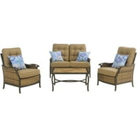Hanover Hudson Square 4-Piece Outdoor Deep-Seating Lounge Set