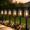 thumbnail image 2 of Solar Lights Outdoor, 6 Pack Solar Powered Waterproof Pathway Lights, IP65 Waterproof, Auto On/Off Outdoor Lights for Garden, Landscape, Path, Yard, Patio, Walkway, 2 of 9