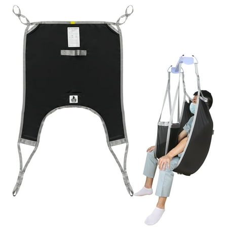 EZ Assistive Patient Lift Sling with Divided Leg for Patient Transfer Red Hoyer iftl sling, 500lb Weight Capacity (Medium Size )
