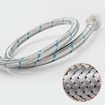 thumbnail image 3 of Water Line Stainless Steel Braided G1/4 Hot Cold Water Supply Faucet Connector Hoses with Red and Blue Stripes, 3 of 10
