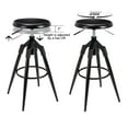 thumbnail image 4 of Black Bar Stools, Backless Adjustable Height Swivel Round Seat Bar Stool for Kitchen Island, Dining, Bar, 4 of 7