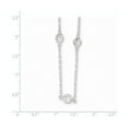 thumbnail image 2 of Sterling Silver Polished Cubic Zirconia Necklace - 18 Inch - Measures 12mm Wide, 2 of 2