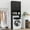 Black, variant on Over The Toilet Storage Cabinet, Bathroom above The Toilet Rack, Bathroom Adjustable Shelf Organizer with Open Bottom Bar and Anti-Tip Device, White