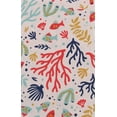 thumbnail image 4 of Serafina Home Fish Swimming Among Coral and Sea Plants Vinyl Flannel Back Tablecloth 52" x 52", 4 of 9