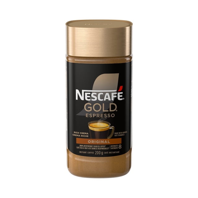 Nescafe GOLD Espresso Premium Instant Coffee, With Layer Of Crema