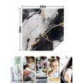 thumbnail image 5 of Cloth Napkins 1 Piece - 20x20 Inches, Marble Black Washable Reusable Table Napkins, Abstract Gold White Brick Stone Motif Soft & Absortbent Dining Napkin for Party Wedding Hotel Restaurant, 5 of 8