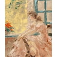 thumbnail image 3 of Louis Icart 12x14 Black Modern Framed Museum Art Print Titled - Pensive (Matin), 3 of 5