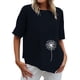 thumbnail image 1 of Moda Mujer Verano Casual Manga Corta Cuello Redondo Estampado Blusa Camiseta Wmkox8yi bvn1296, 1 of 4