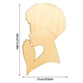 thumbnail image 4 of Clearance! Hangs under$5 Woman Head Shape DIY Wooden Crafts Template Wreath Silhouette Template, 4 of 9