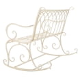 thumbnail image 6 of Safavieh Ressi Adult Metal Rocking Outdoor Benches White, 6 of 9