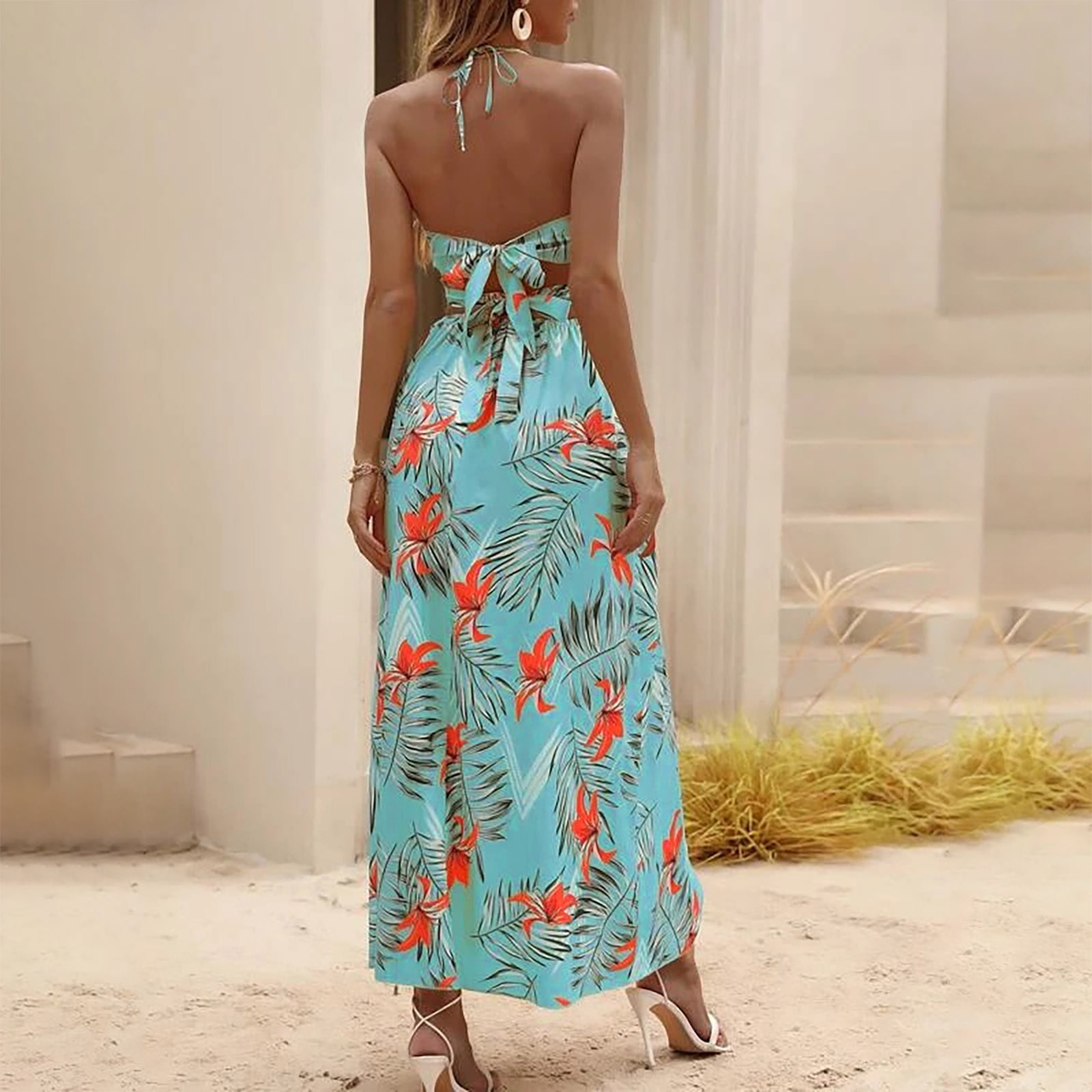 Holiday Dress Womens Cute Cut Out Hawaiian Summer Outfits