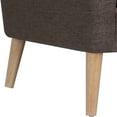 thumbnail image 6 of Dazone Modern Accent Chair Single Sofa Comfy Fabric Upholstered Arm Chair Club Bar Sofa Living Room (Light Brown), 6 of 9